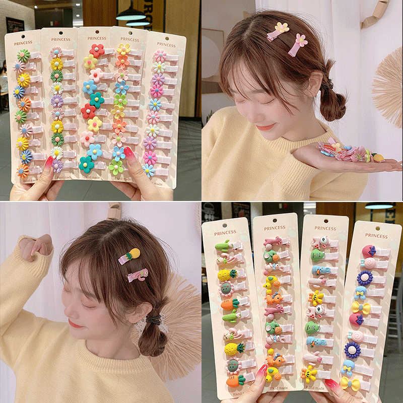 Kẹp Tóc Kiểu Hoạt Hình Đáng Yêu Phong Cách Hàn Quốc Dành Cho Bé Gái set kẹp tóc mái kẹp tóc cute kẹp tóc mini kẹp tóc cho bé gái kẹp mini phụ kiện tóc
