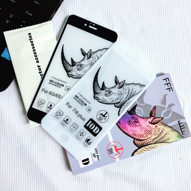 Kính cường lực full màn Tê Giác 10D FFF cho iPhone 6plus đến 13 Pro Max - Chinchincase