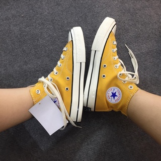 Giày thể thao converse cao cổ vàng, sneaker nam nữ, size 35 đến 43