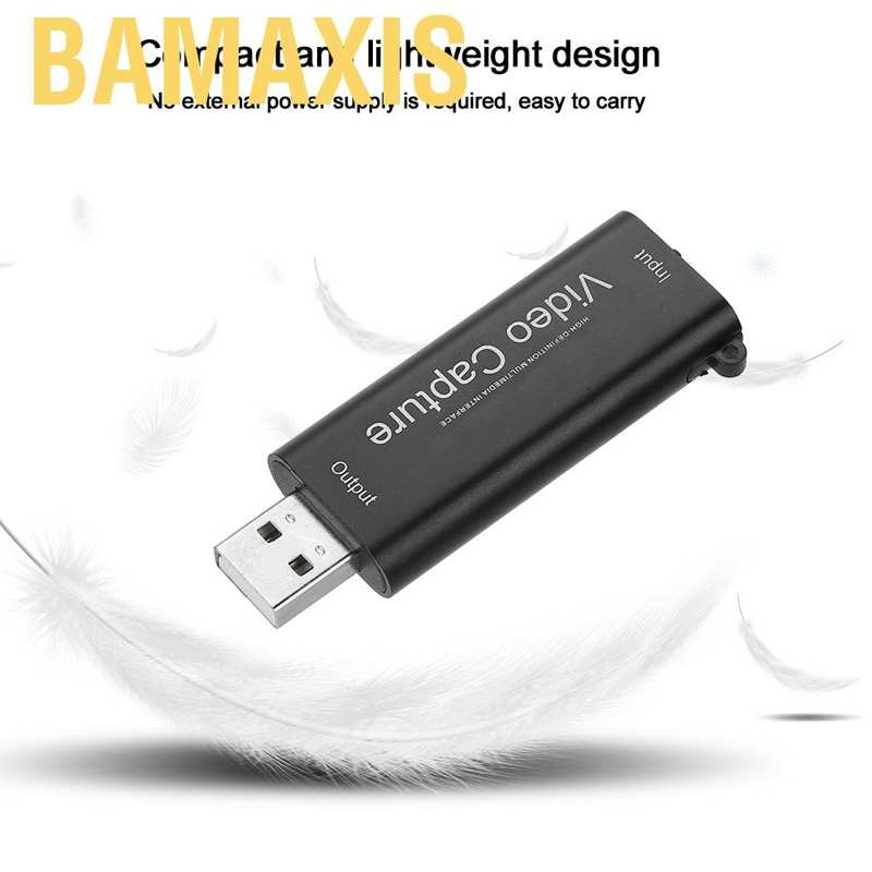 Bamaxis Video Capture Card  4K 1080P HDMI to USB 2.0 HD Record Box for PS4 Streaming Game Recording