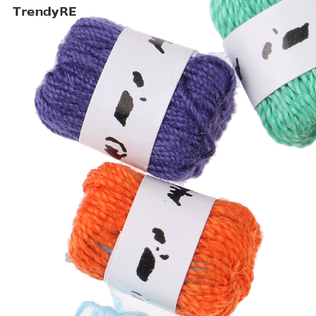 Set 10 Quả Bóng Len Mini Tỉ Lệ 1: 12 Dùng Để Trang Trí Nhà Búp Bê