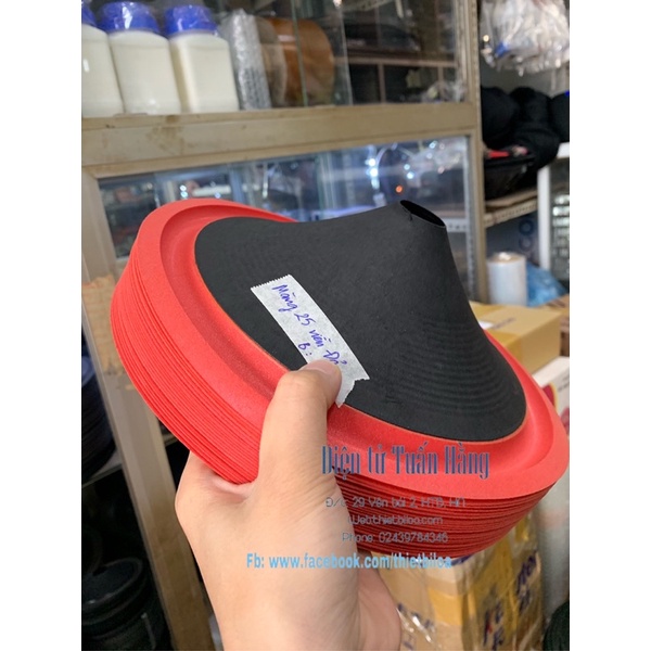 Màng loa bass 25 gân đỏ-Linh kiện thay thế sửa chữa loa