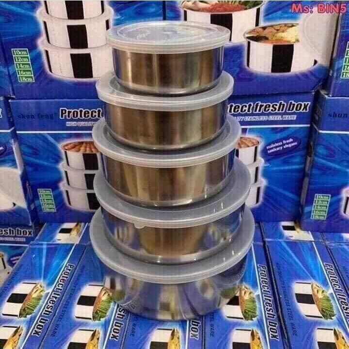 Bộ 5 bát inox.