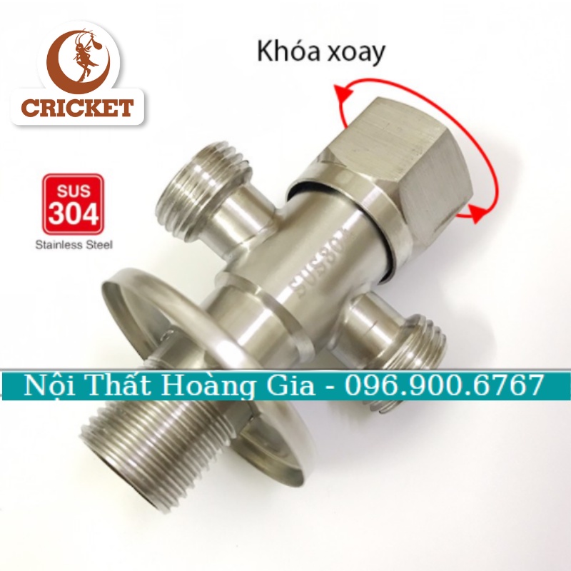 Van chữ T chia nước dành cho bồn cầu - Chất liệu INOX 304 - VAN KHÓA GIẢM ÁP LỰC NƯỚC - Hàng loại I