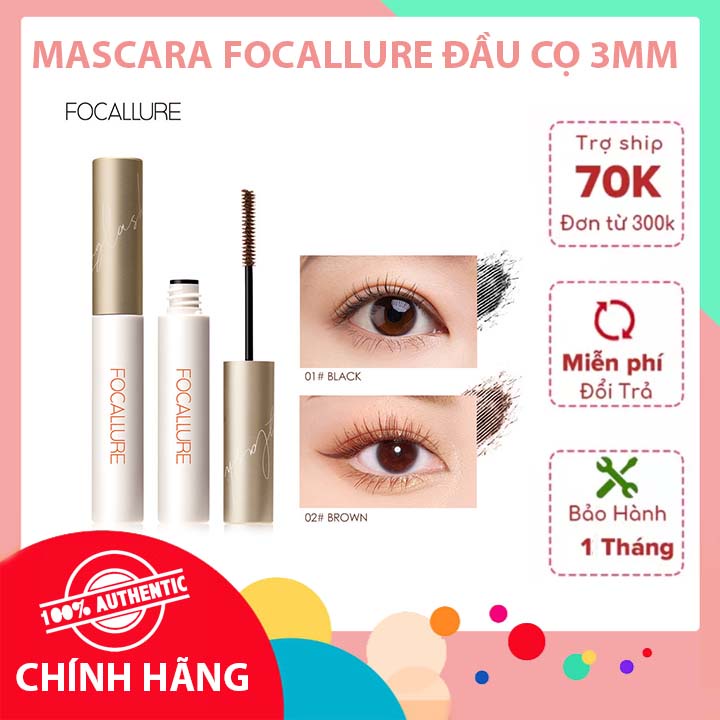 MASCARA FOCALLURE FA169 GIÚP CHUỐT LÔNG MI DÀI CONG VÀ ĐỀU KÍCH THƯỚC ĐẦU CỌ 3MM 6G