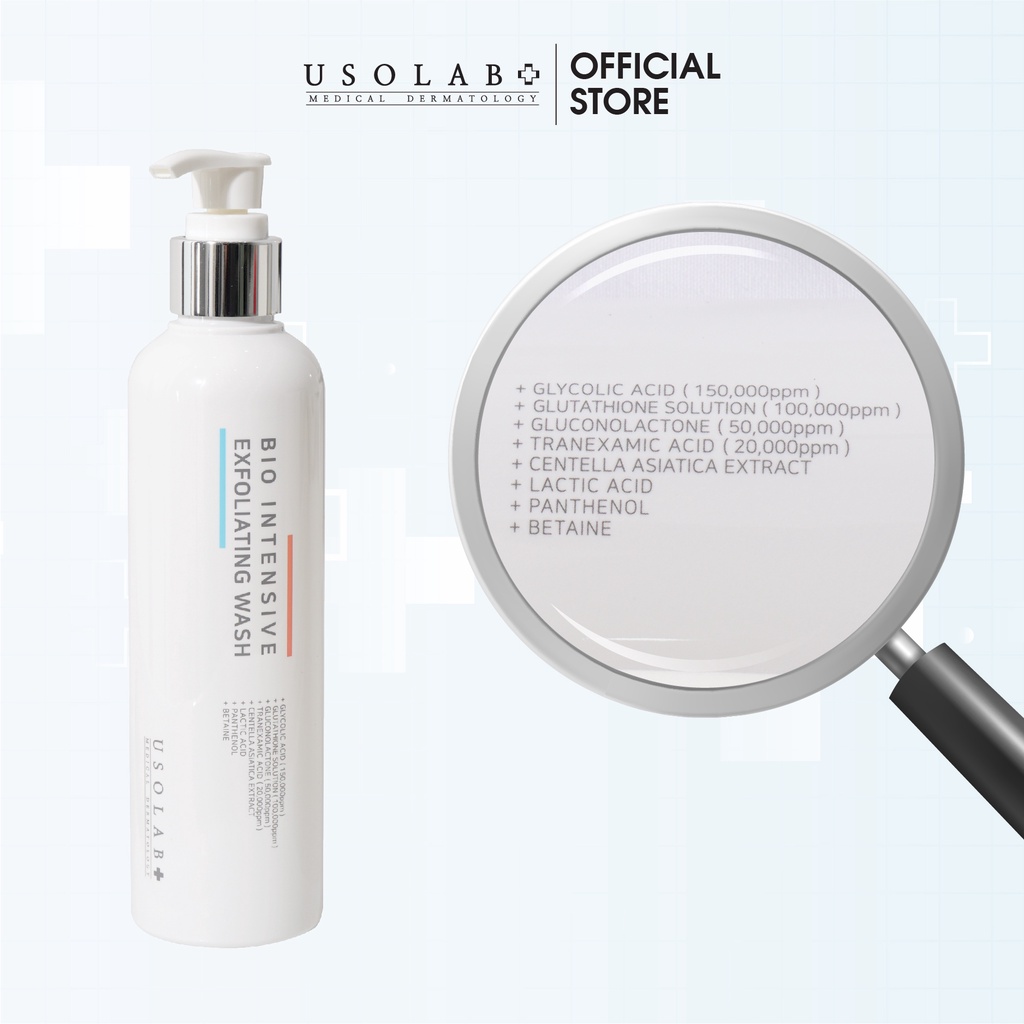 [Mã BMBAU300 giảm 7% đơn 499K] Sữa Tắm trắng tại nhà Bio Intensive Exfoliating Wash Usolab 250ml | BigBuy360 - bigbuy360.vn