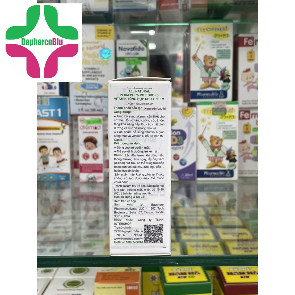 Pedia Poly-Vite Drop Vitamin tổng hợp cho trẻ em dưới 4 tuổi