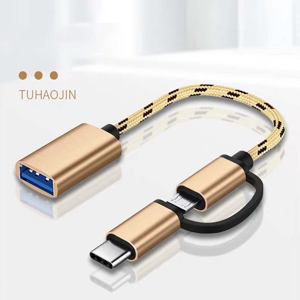 Cáp Otg Hai Trong Một Truyền Dữ Liệu type-c Phù Hợp Với Điện Thoại Di Động Cho Huawei Xiaomi vi