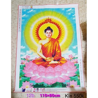 Tranh đính đá phật thích ca 110*80cm đính kín gtd2103