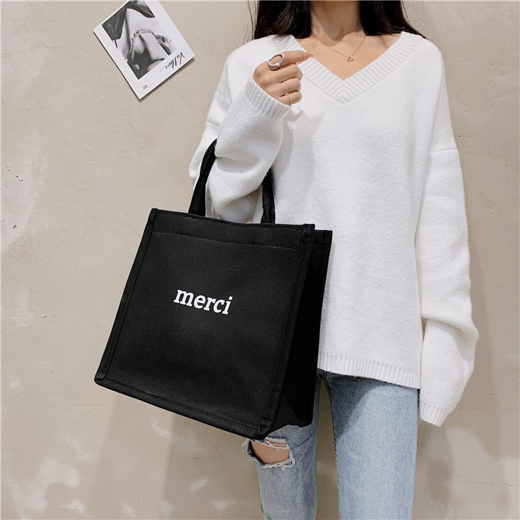 [FreeShip] Túi Vải Merci Loại 1, Túi Tote, Cỡ Lớn Thời Trang YUME Đựng Nhiều Đồ Cực Đẹp 2021 TMC