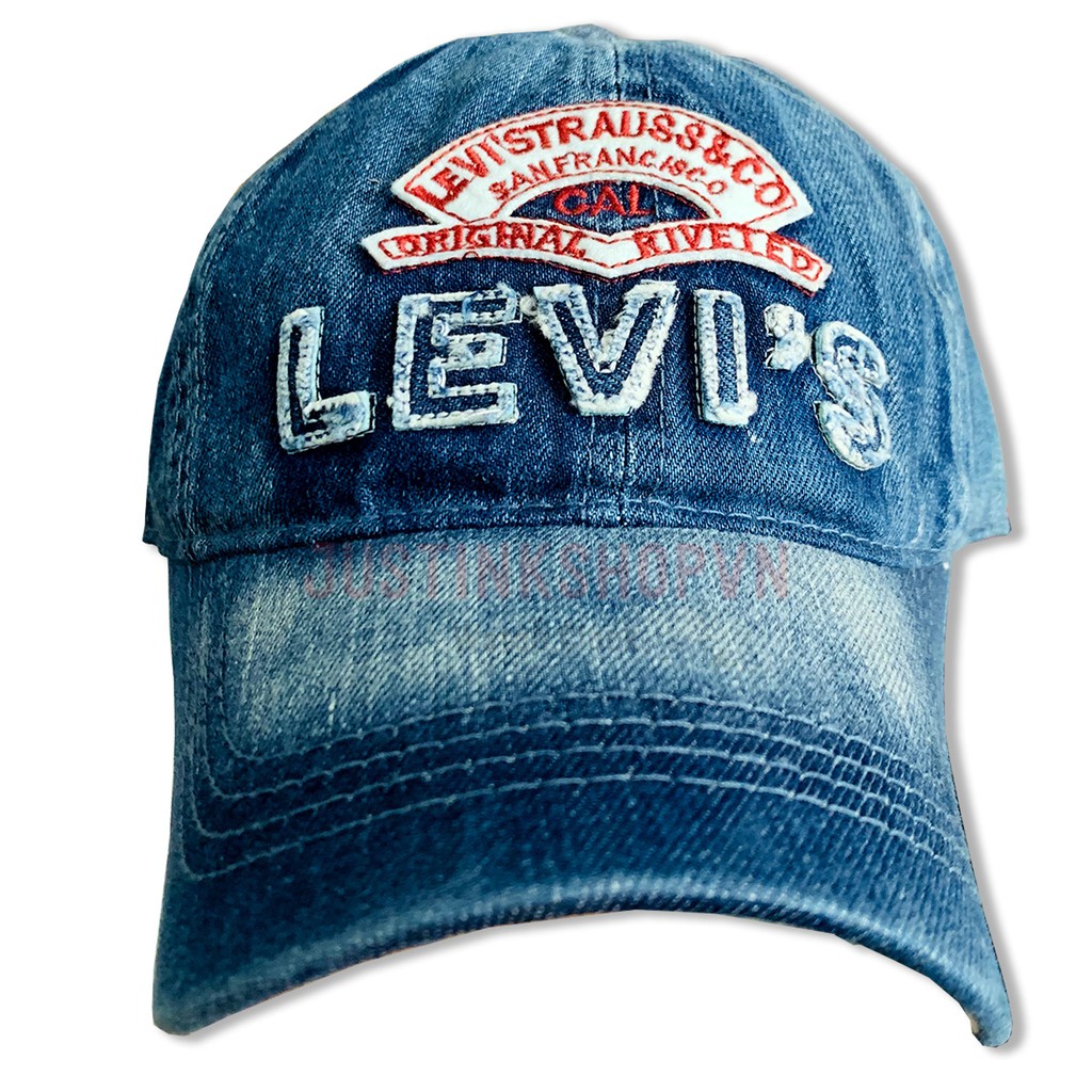 Nón Kết Mũ Lưỡi Trai Cap Jean Thêu LEVI'S Phong Cách Bụi Khỏe Khoắn Mạnh Mẽ - JKCL-2008-NJLV