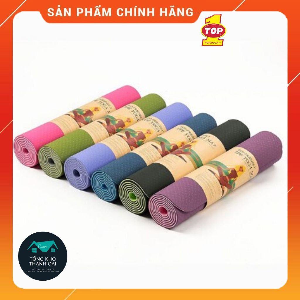 Thảm Tập Yoga Gym 6mm Hàng Cao Cấp Kèm Túi Đựng Thảm