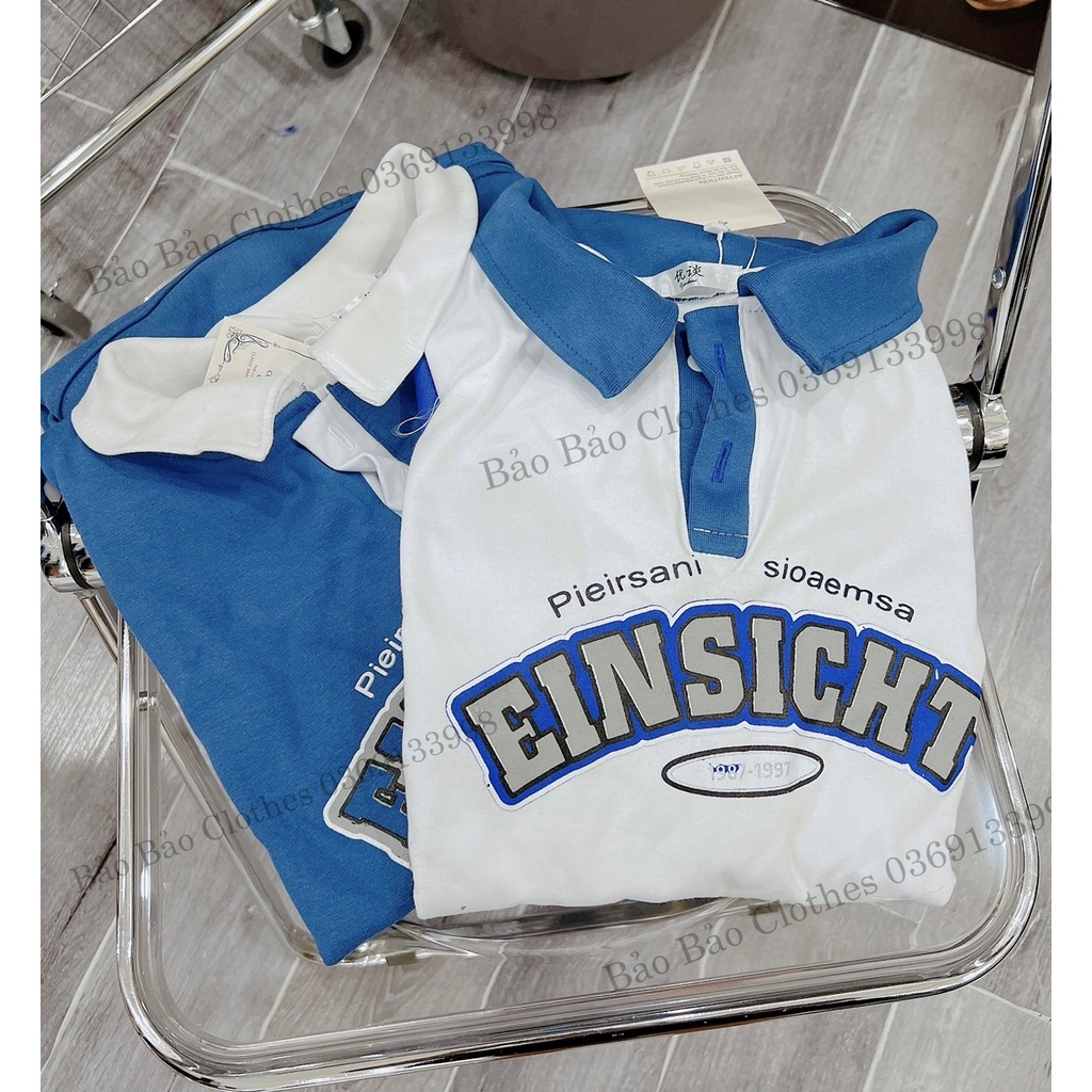 Áo Polo Nỉ Dài Tay Cổ Bẻ Phối Màu Tay Bồng Nam Nữ Vạch Tay Unisex Dáng Rộng