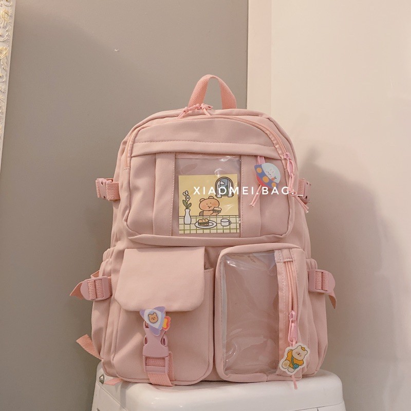 Balo học sinh chống thấm nước tặng kèm sticker