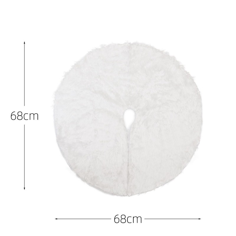 1 Thảm Nhung Mềm Lót Cây Thông Giáng Sinh Màu Trắng