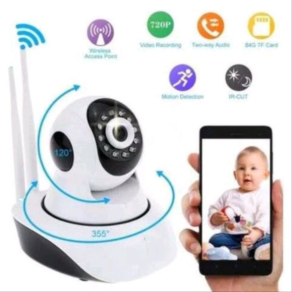 Camera An Ninh Cctv Wifi Với 2 Ăng Ten P2p Hd 720p