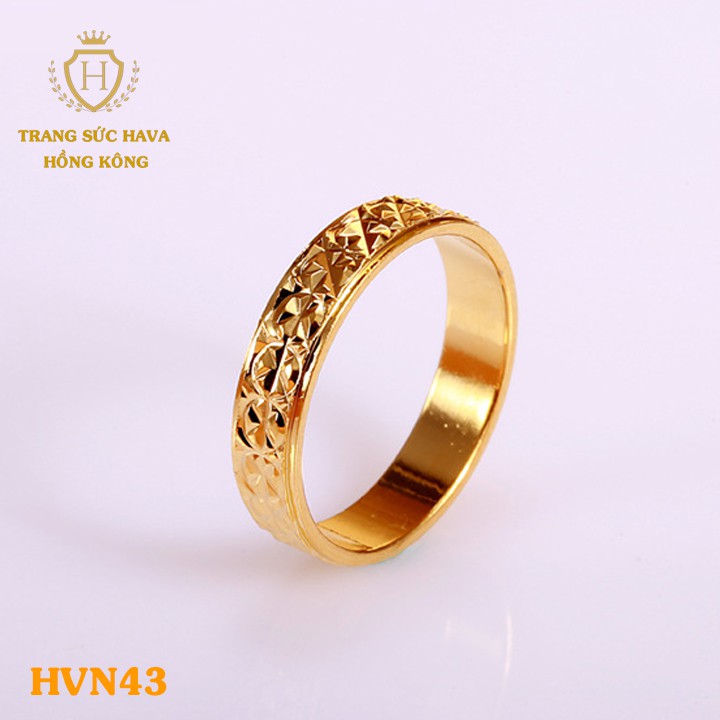 Nhẫn Titan Nữ, Nhẫn Nữ Cổ Điển Thời Trang Xi Mạ Vàng Non 24k - Trang Sức Hava Hong Kong - HVN43