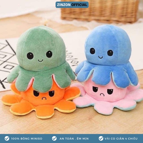 Bạch tuột cảm xúc nhồi bông êm mịn dễ thương ZinZon