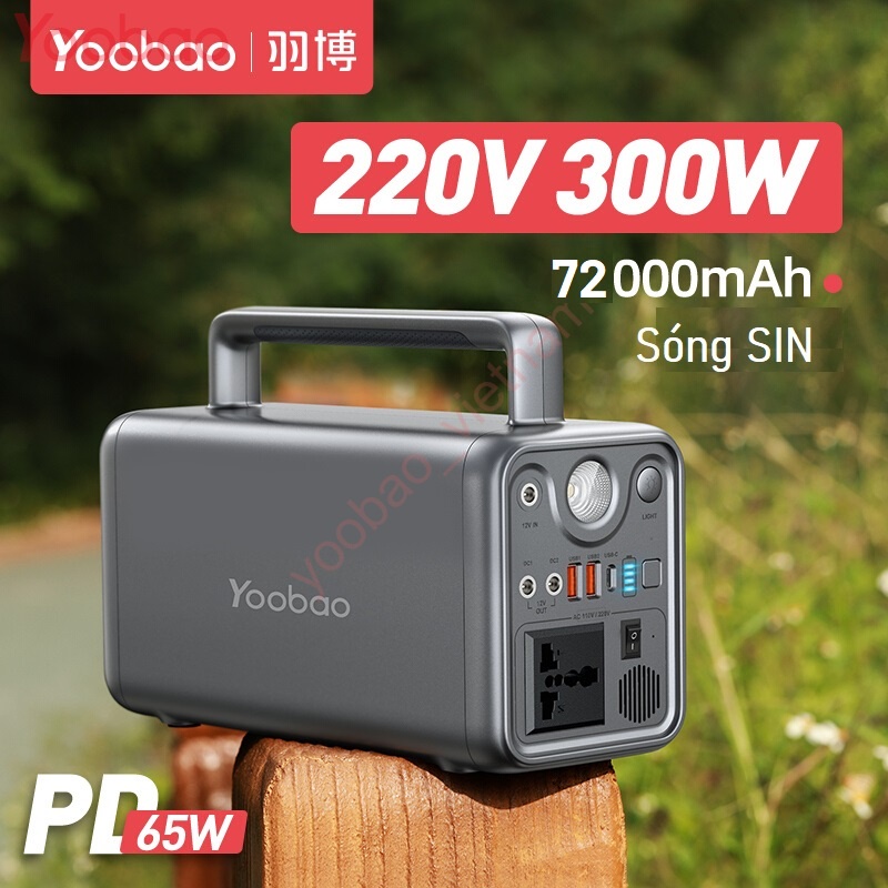 Trạm Sạc Dự Phòng Yoobao 72000mAh AC220V/300W PD65W - YOOBAO EN300WLPD