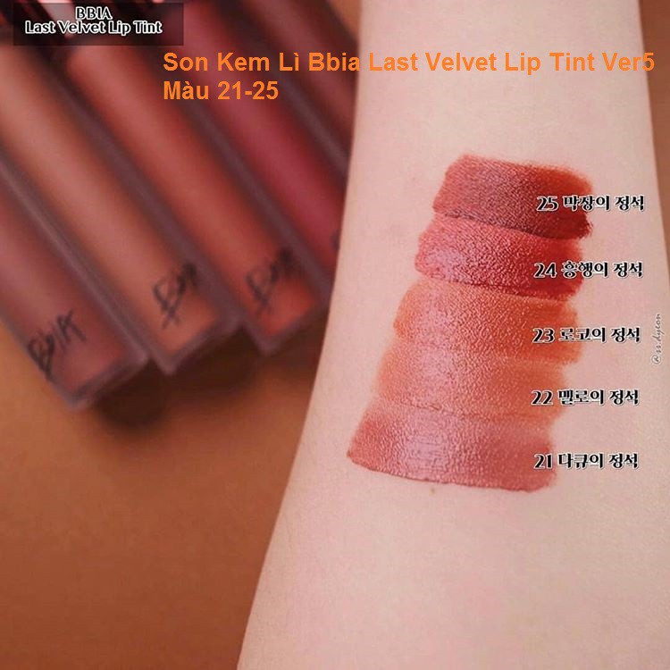 Son Kem Lì Bbia Last Velvet Lip Tint Ver4