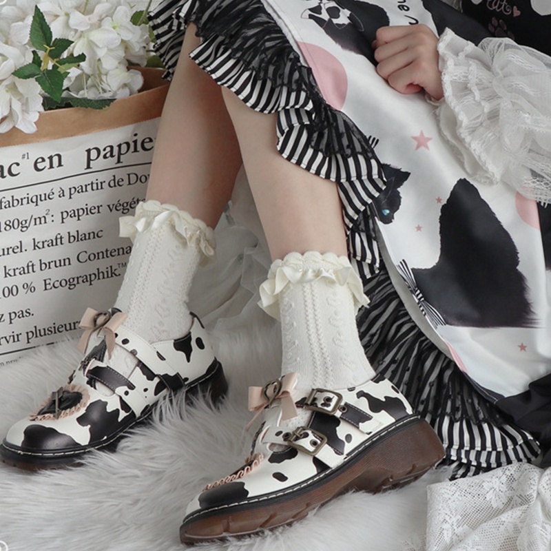 Vớ ngắn họa tiết công chúa ngọt ngào phong cách lolita Nhật Bản cho nữ