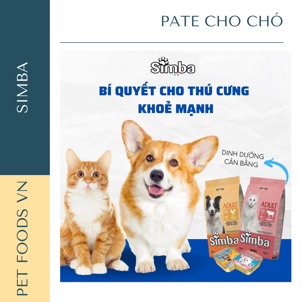 Pate cho chó SIMBA vị Gà và Cừu