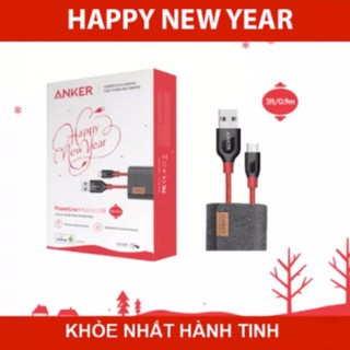 Cáp siêu bền nylon ANKER PowerLine+ Micro USB dài 0.9m (Đỏ)