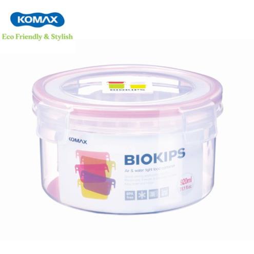 Hộp nhựa tròn Komax Biokips 920ml, nhựa PP chịu được nước nóng, nội địa Hàn Quốc