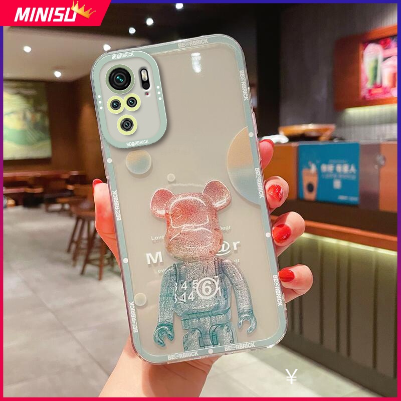 Ốp Điện Thoại Silicon Hình Gấu Dễ Thương Cho Xiaomi Redmi 12C 10 10C 10A 9 9A 9C 9T Note 11 10 9 Pro 11S 10S 9S
