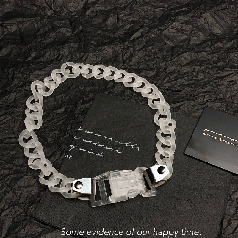 Vòng Tay Trong Suốt Thời Trang 235092Vòng Tay Trong Suốt Khóa Kim Loại Phong Cách Hàn Quốc