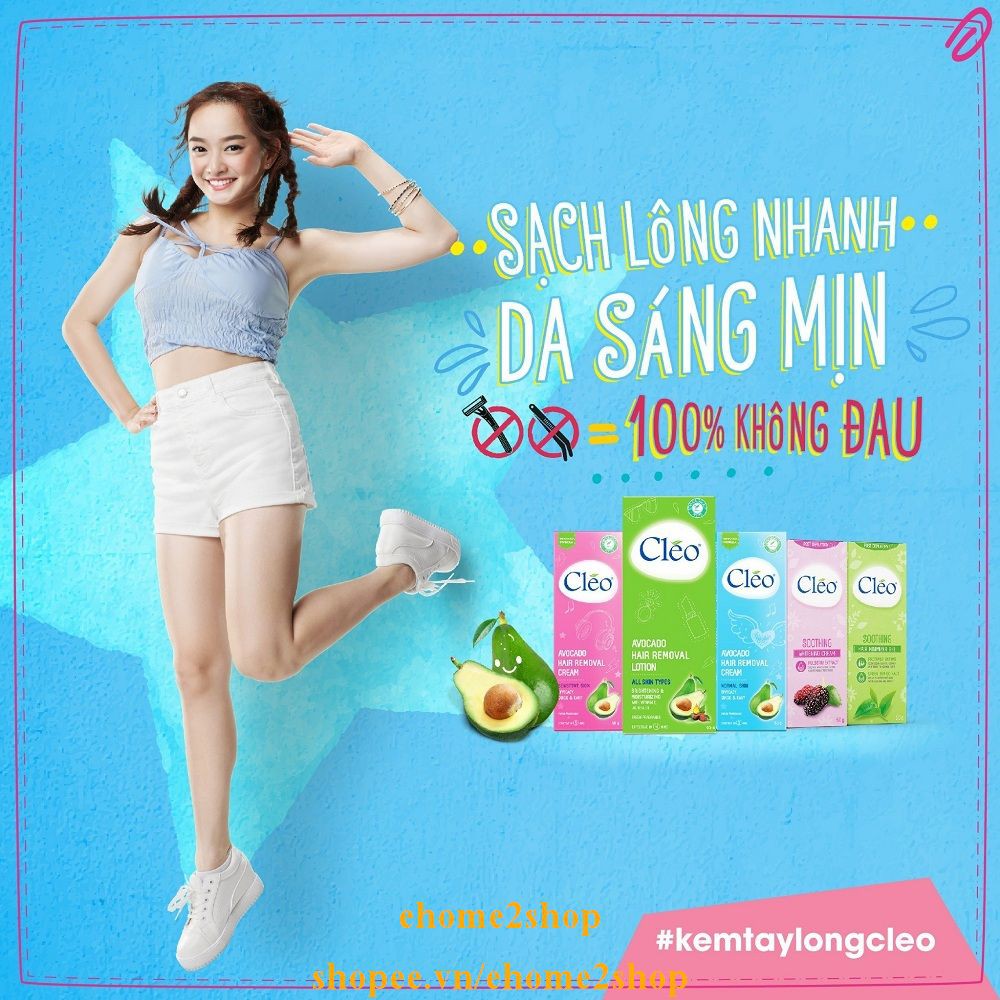 Kem Tẩy Lông Cho Da Thương, Da Nhạy Cảm Và Gel Dưỡng Da, Làm Trắng Sau Tẩy Lông Cleo 50g Shopee.Vn/Ehome2shop. | BigBuy360 - bigbuy360.vn