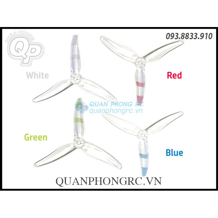 Cánh LED GEMFAN Moonlight V2 51466L 3 Blade LED Propellers (2 Cặp) - Không Kèm Pin