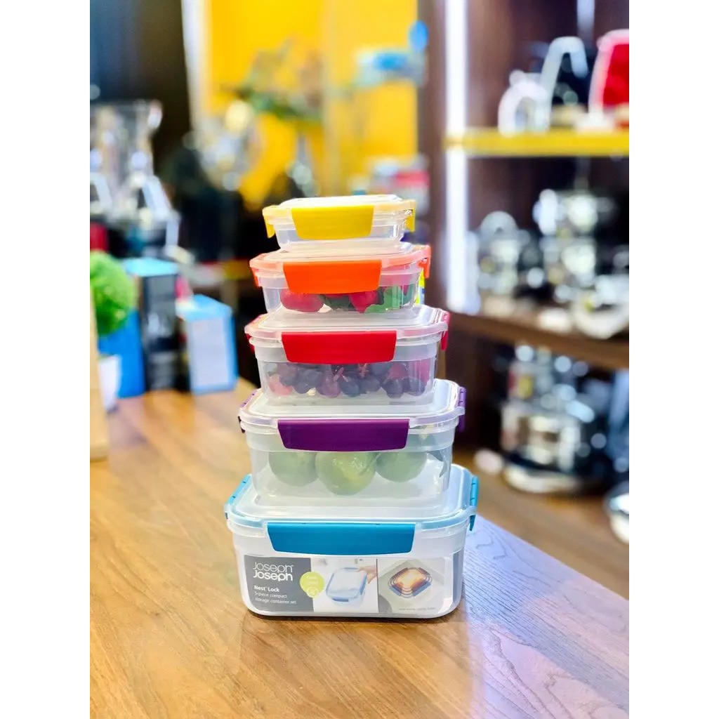 Set 5 hộp đựng thực phẩm Joseph Joseph kín, không bám mùi thức ăn [nhập Đức chính hãng]