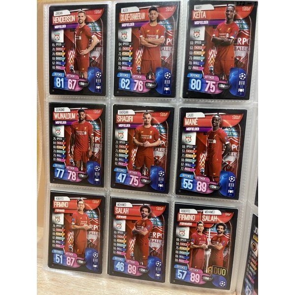 Thẻ Match Attax Champion League 19/20 Full Đội Hình CLB