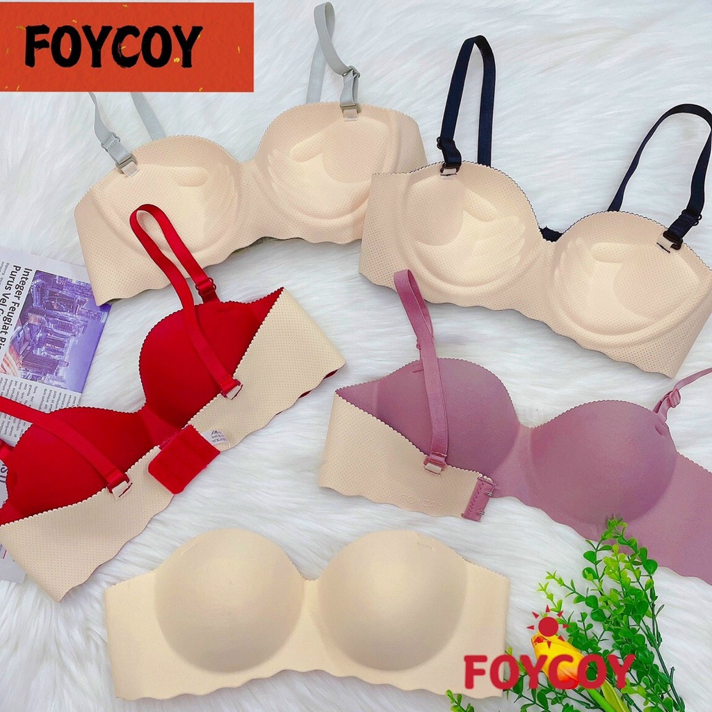 Sale OFF 60% : Áo ngực su non khÔNG GỌNG Quả Ngang Cao cấp đệm nâng 2,5 cm( MẪU QN06)