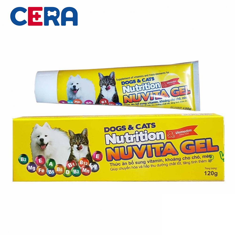 Gel Bổ Sung Khoán, Vitamin Cho Chó Mèo - VMD Nuvita 120g