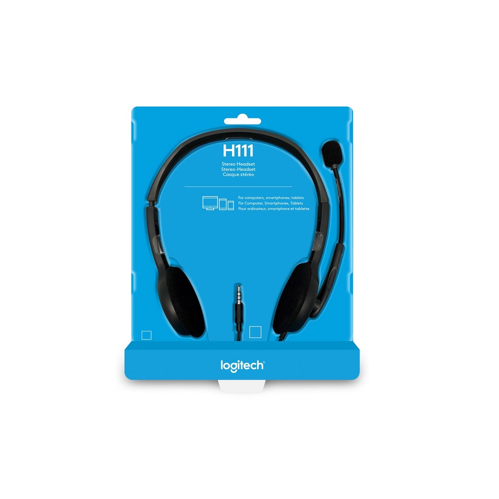 Tai Nghe Logitech H111 STEREO HEADSET - Hàng Chính Hãng