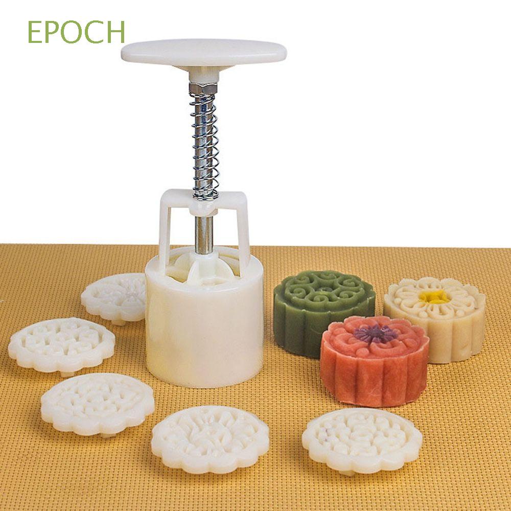 Epoch Set 7 Khuôn Làm Bánh Trung Thu / Làm Bánh Trung Thu 50g Chống Dính Hình Bông Hoa Diy