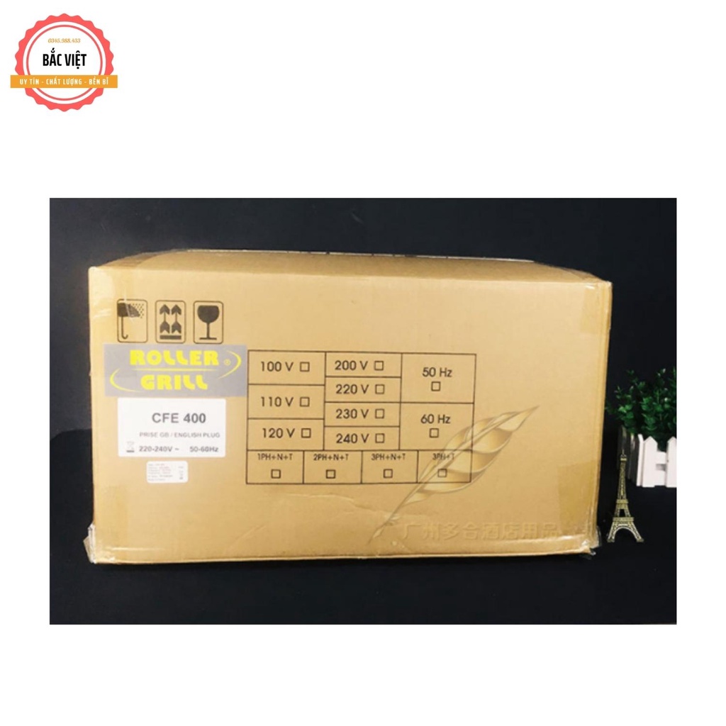 Máy làm bánh crepe Roller Grill CFE 400 tròn điện Pháp mặt gang tráng men siêu bóng - Bảo hành 12 tháng