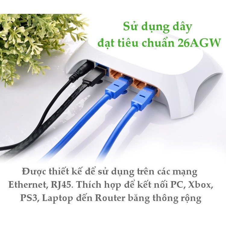 Dây Mạng Cat6 Đúc Sẵn 2 Đầu Ugreen 11201 11202 11203 11204 11205 11207 - Hàng Chính Hãng