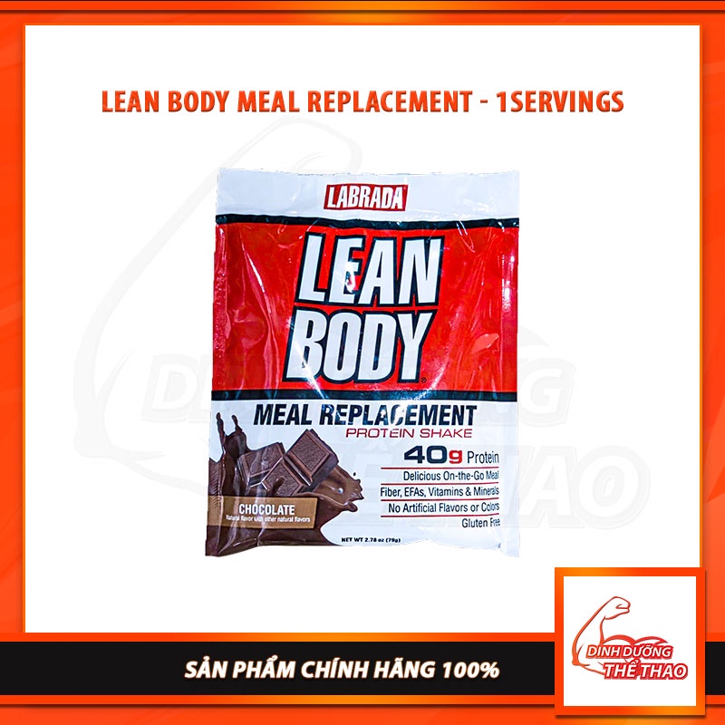 COMBO Lean Body Labrada Gói Dinh Dưỡng Thay Thế Bữa Ăn 1 Gói Lẻ (Combo 10- 15 Gói)