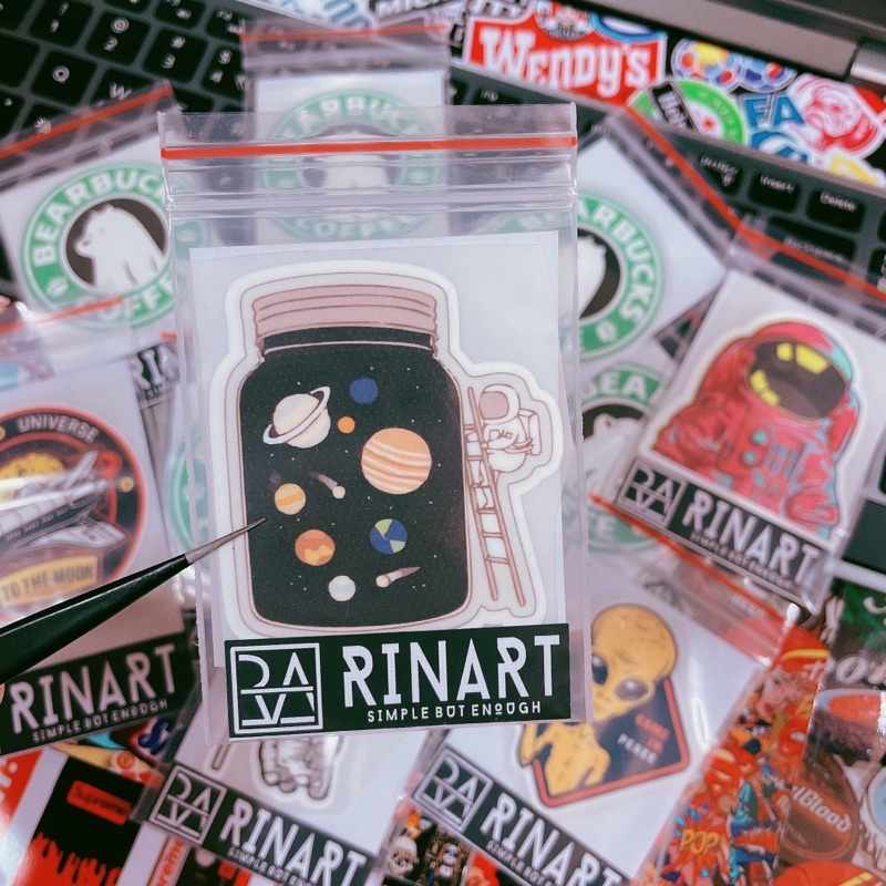 Decal Logo Sticker Patch in áo ủi trực tiếp lên vải hình nasa người ngoài hành tinh - Rinart.vn