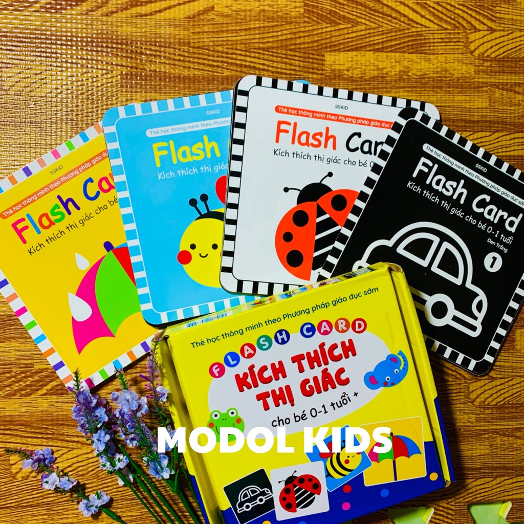 Bộ Thẻ Kích Thích Thị Giác Cho Bé Từ 0-1 Tuổi + (Theo phương pháp giáo dục sớm)
