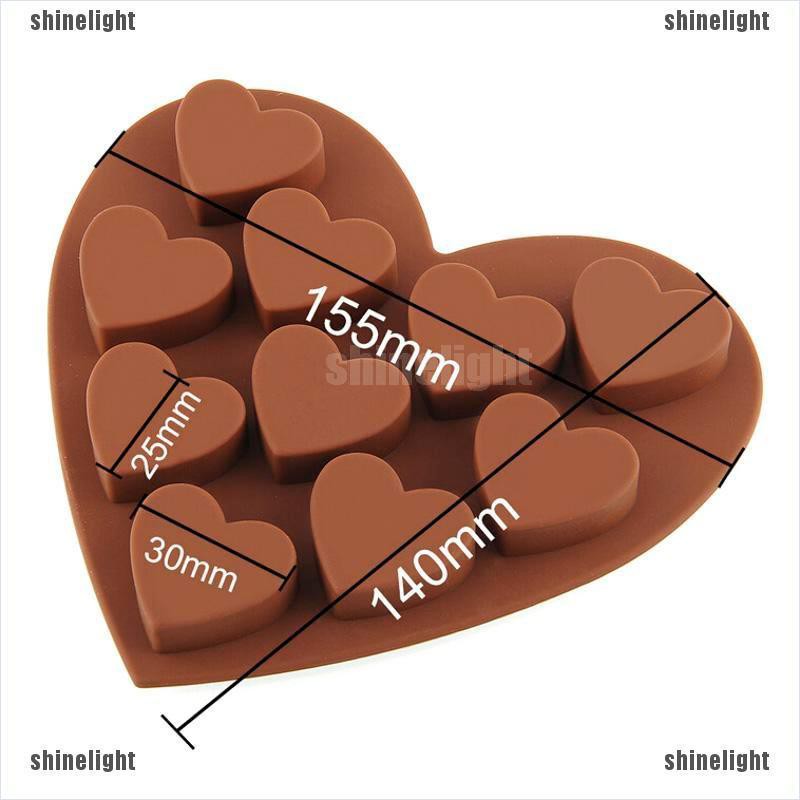 Khuôn Làm Bánh Chất Liệu Silicone Hình Trái Tim Dễ Thương