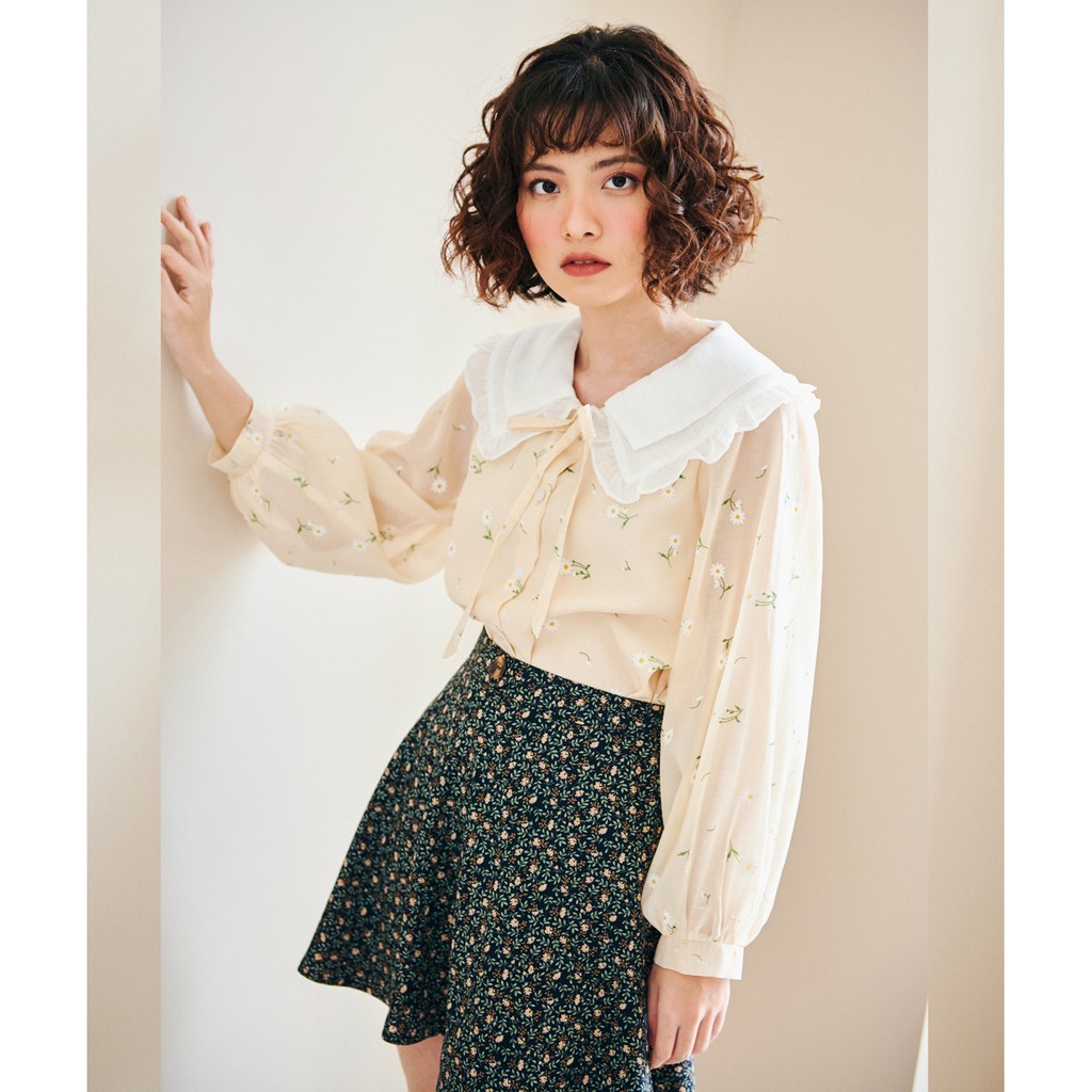 [Mã WABRLOW5 giảm 15% đơn 300K] BLEUBIRD Chân váy ngắn hoa nhí dáng xoè LITI SKIRT | BigBuy360 - bigbuy360.vn