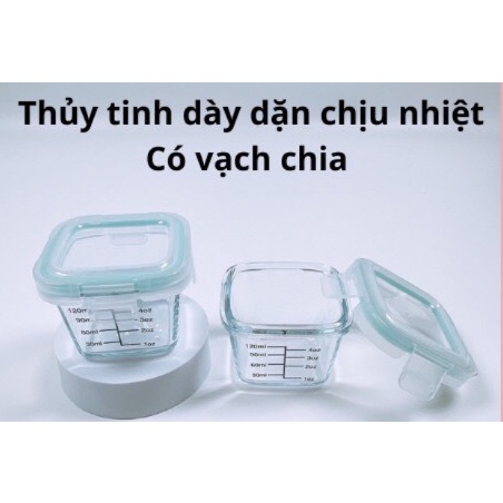 Hũ thủy tinh trữ đông đồ ăn dặm cho bé