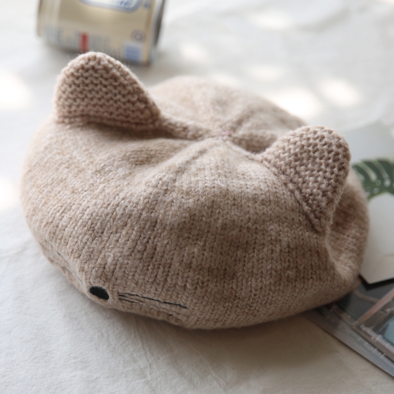 Mũ Beret Dệt Kim Mềm Mại Thời Trang Thu Đông Phong Cách Hàn Quốc Cho Nữ