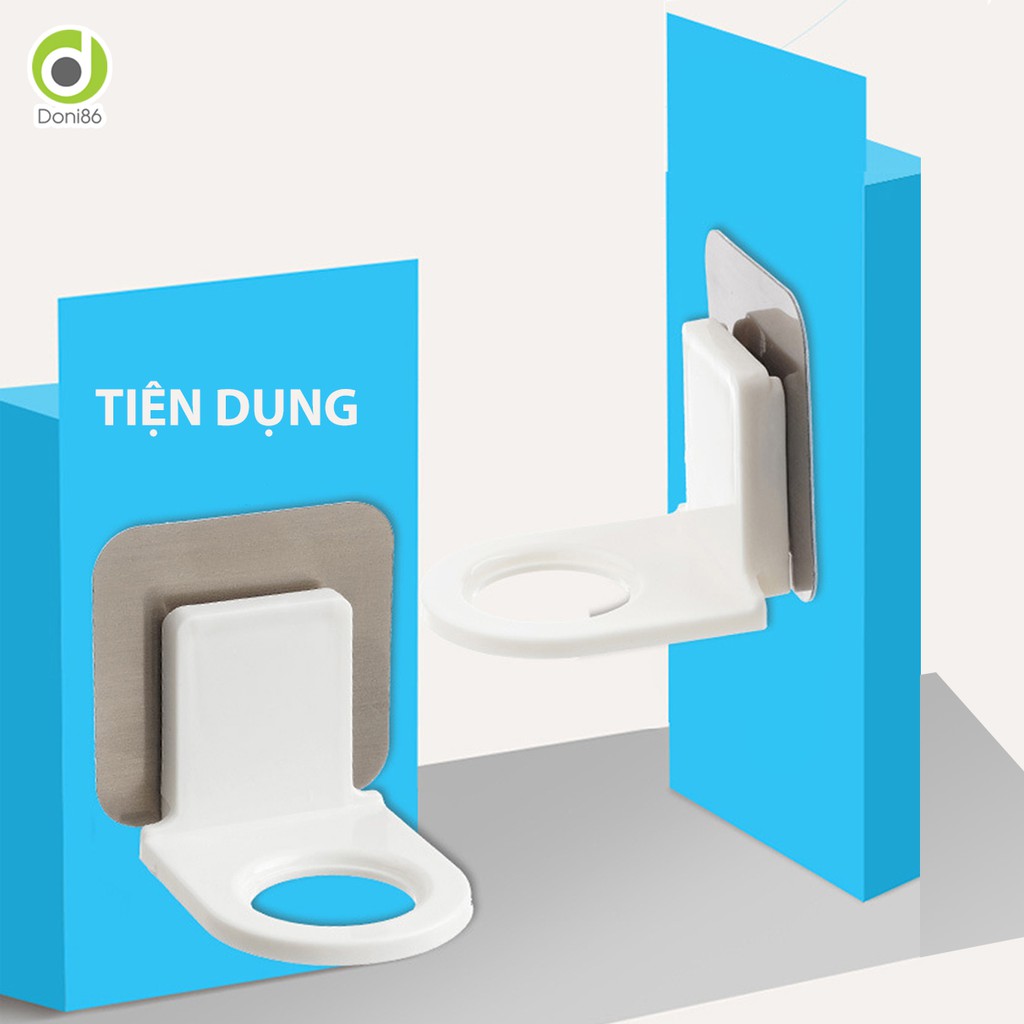 Móc dán tường treo bình rửa tay, sữa tắm, dầu gội có vòi xịt siêu dính - Doni86 - PK150