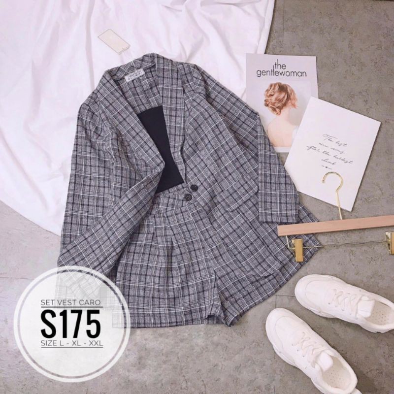 Set big size caro gồm quần, áo vest, áo dây có nhiều màu chọn lựa từ 60kg-90kg