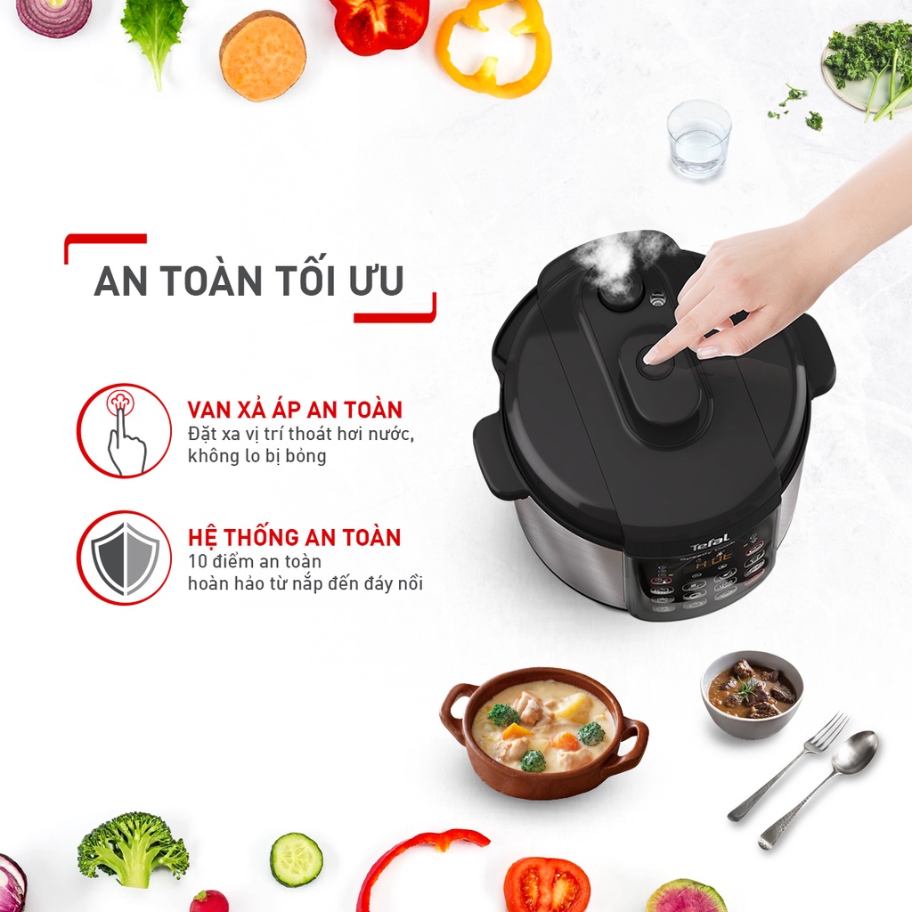 Nồi áp suất điện đa năng Tefal Speedy Cook 5L CY222D68